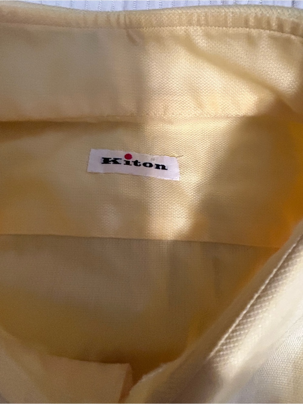 Kiton Linen Shirt, Medium Yellow - NWT - Picture 2 of 3